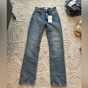 Zara straight fit jeans - blue - size 32 / 00 - NWT